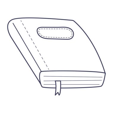 Beyaz arkaplanda kitap özeti simgesi.