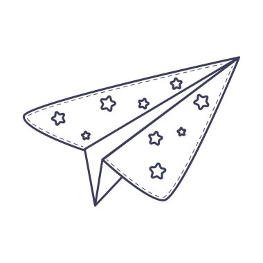 Beyaz arkaplanda uçak ana hatları simgesi.