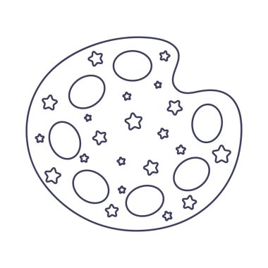 Beyaz arkaplanda boyama karakteri simgesi.