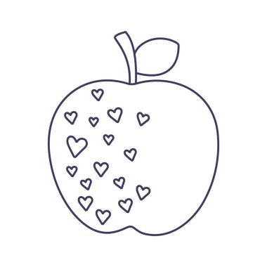 Beyaz arkaplanda Apple özet simgesi.