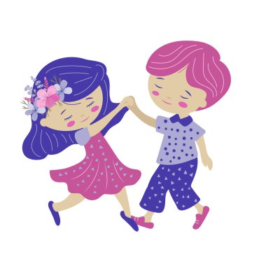 renkli giysiler ve neşeli ifadelerle dans eden çocuk resimleri..