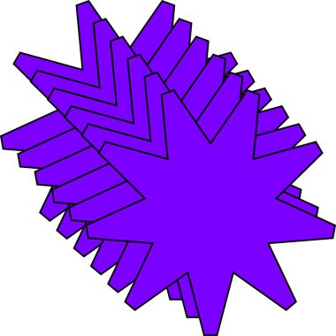 Beyaz arkaplanda minimal geometrik doğrusal yıldız şekli.