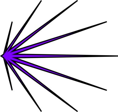 Beyaz arkaplanda minimal geometrik doğrusal yıldız şekli.
