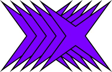 Beyaz arkaplanda minimal geometrik doğrusal yıldız şekli.