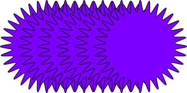 Beyaz arkaplanda minimal geometrik doğrusal yıldız şekli.