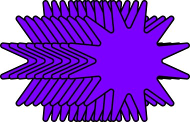 Beyaz arkaplanda minimal geometrik doğrusal yıldız şekli.