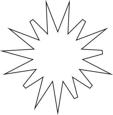 Beyaz arkaplanda en küçük geometrik doğrusal yıldızlar şekillenir.