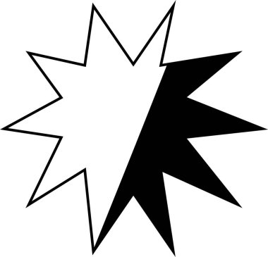 Beyaz arkaplanda en küçük geometrik doğrusal yıldızlar şekillenir.