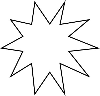 Beyaz arkaplanda en küçük geometrik doğrusal yıldızlar şekillenir.