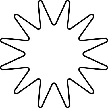 Beyaz arkaplanda en küçük geometrik doğrusal yıldızlar şekillenir.