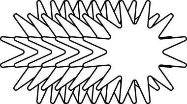 Beyaz arkaplanda en küçük geometrik doğrusal yıldızlar şekillenir.
