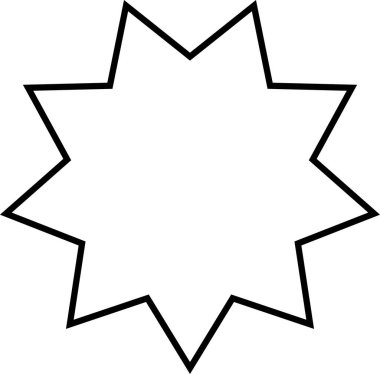 Beyaz arkaplanda en küçük geometrik doğrusal yıldızlar şekillenir.