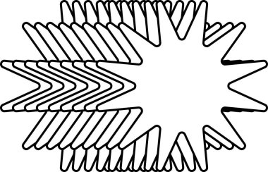 Beyaz arkaplanda en küçük geometrik doğrusal yıldızlar şekillenir.