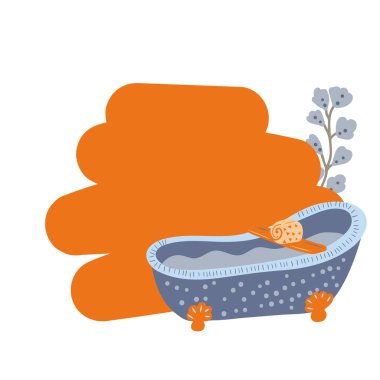 Vektör düz spa kozmetik çerçevesi.