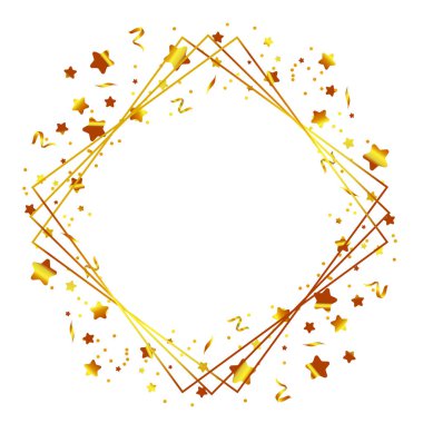 Beyaz arkaplanda altın gradyan sim çerçeve.