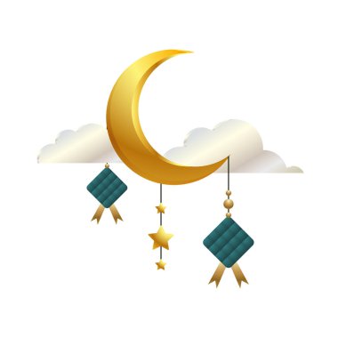 Beyaz arkaplanda ketupat vektör çizimi.