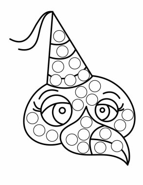 Hayvan, vektör ana hatlı illüstrasyonlu nokta işaretleyici sayfaları.