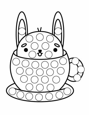 Hayvan, vektör ana hatlı illüstrasyonlu nokta işaretleyici sayfaları.