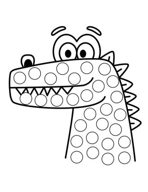 Hayvan, vektör ana hatlı illüstrasyonlu nokta işaretleyici sayfaları.