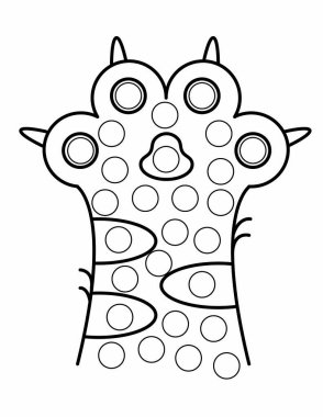 Hayvan, vektör ana hatlı illüstrasyonlu nokta işaretleyici sayfaları.