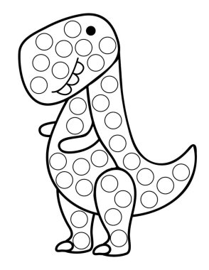 Hayvan, vektör ana hatlı illüstrasyonlu nokta işaretleyici sayfaları.