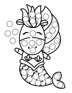 Hayvan, vektör ana hatlı illüstrasyonlu nokta işaretleyici sayfaları.