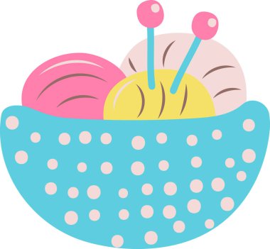 Beyaz arka planda vektör illüstrasyonu ören hobi aksesuarlar.