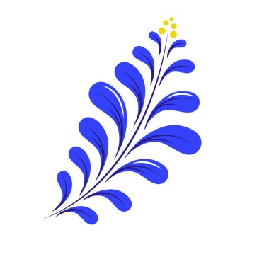 Beyaz arkaplanda Ukrayna vektör illüstrasyonunun düz sarı ve mavi renkleri.