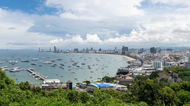 2022 'de Pattaya City Chonburi' nin sahil manzarası, Pattaya manzarası Tayland manzarası.