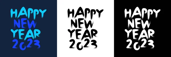 Feliz Año Nuevo 2023 Texto Letras Para Feliz Año Nuevo — Vector de stock