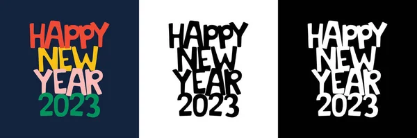 Feliz Año Nuevo 2023 Texto Letras Para Feliz Año Nuevo — Archivo Imágenes Vectoriales