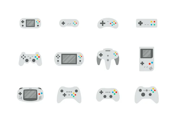 Set of Video Games Joysticks. Game Console. Gamepad. Flat style