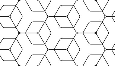 Kusursuz Bal Tarağı Deseni. Geometri desenli altıgen. Düz biçim