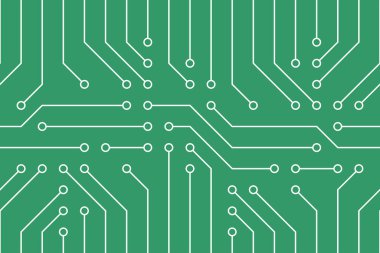 Devre panosunda kusursuz desen var. Elektronik pano. Yüksek teknoloji arka plan dokusu
