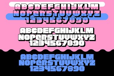 Kalın Font. Alfabe kalın yazı tipleri. Kare halinde serif harfler yok. Yağlı ağır alfabe