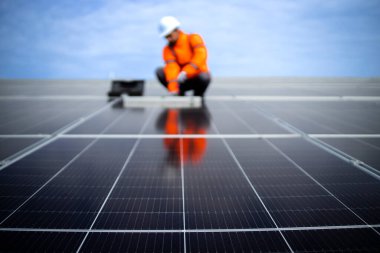 Solar energy and photovoltaic panels installation.