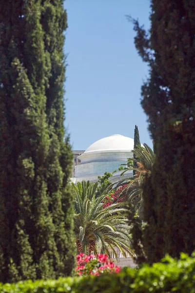 Bahai Gardens Területén Haifa Városában Izraelben Unesco Világörökség Részei Mint — Stock Fotó