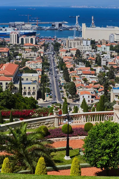 Blick Von Den Bahai Gardens Auf Die Ben Gurion Street — Stockfoto