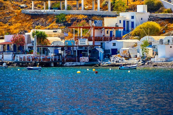 Тиракия Греция 2022 Июля Остров Тиракия Славится Своими Ресторанами Сифуд — стоковое фото