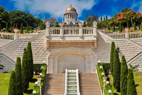 Haifa Israel Junio 2022 Santuario Del Bab Monte Carmelo Haifa — Foto de Stock