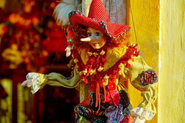 Santorini Grecia Julio 2022 Marioneta Tipo Marioneta Que Está Suspendida — Foto de Stock