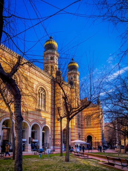 Budapest Hungary February 2023 Great Budapests Dohany Street Synagogue Located — Stock Photo, Image