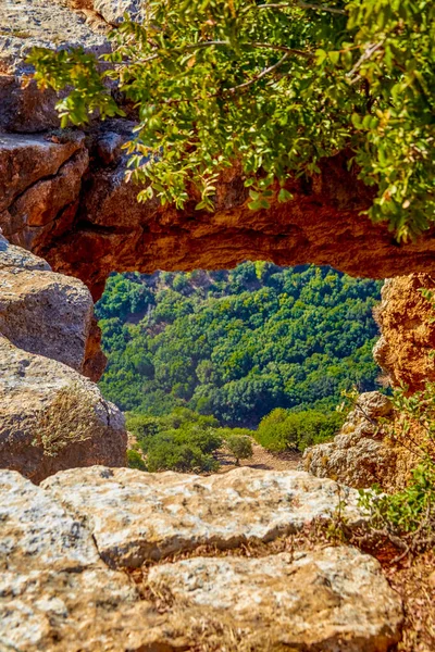 Galilee Israel Outubro 2021 Keshet Cave Caverna Arqueada Mearat Keshet — Fotografia de Stock