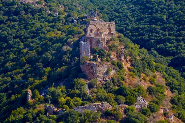 stock image Montfort is a ruined Crusader castle in the Upper Galilee region in northern Israel, about 22 miles 35 km northeast of the city of Haifa and 10 miles 16 km south of the border with Lebanon