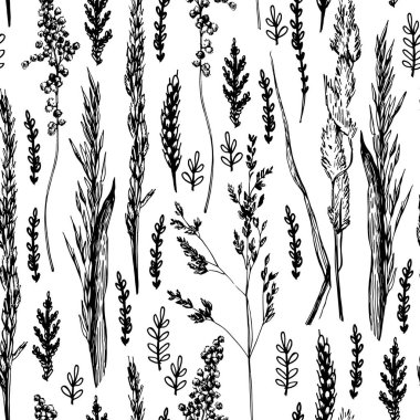 Mısır gevreği tarlası elle çizilmiş resimleme