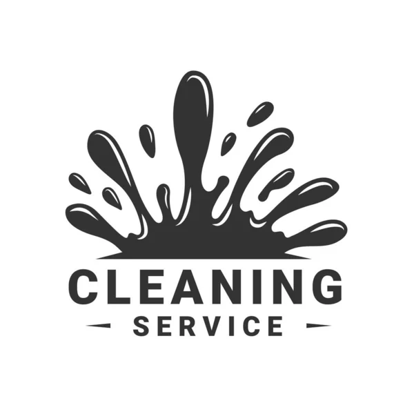 Logo Czyszczące Etykieta Usługi Sprzątania Vintage Ilustracja Wektora — Wektor stockowy