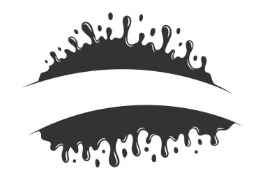 Su damlası silueti beyaz arkaplanda izole edildi. Vektör illüstrasyonu