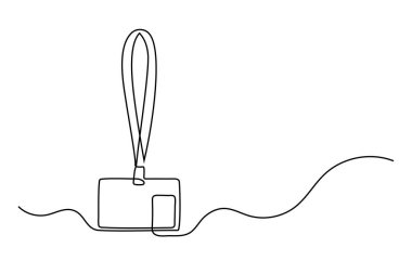 Beyaz arkaplanda izole edilmiş kimlik kartlarını çizmeye devam et. Vektör illüstrasyonu