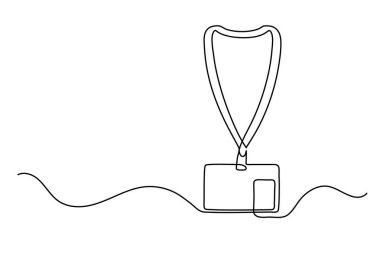 Beyaz arkaplanda izole edilmiş kimlik kartlarını çizmeye devam et. Vektör illüstrasyonu