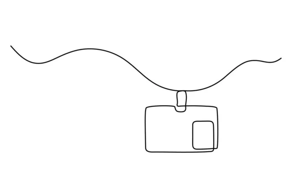 Průběžná Čára Kreslení Odznaky Karty Izolované Bílém Pozadí Vektorová Ilustrace — Stockový vektor
